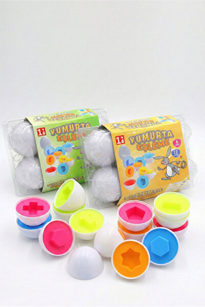 M&H 12'li Yumurta Eşleme Oyunu - Renk ve Şekil Öğreten Montessori Bultak Zeka...