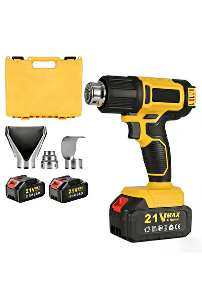 Waite Payging مسدس حراري لاسلكي 21 فولت، 300 واط، مع بطاريتين، درجة حرارة قصو...