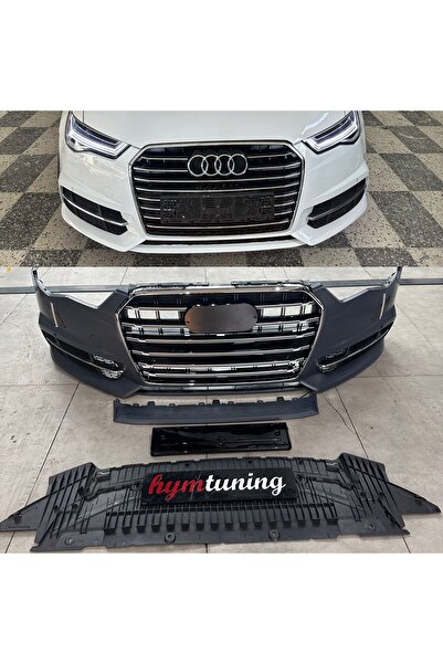 HYM AUDİ A6 S6 ÖN TAMPON + PANJUR SETİ, 2015 2018 UYUMLU Sline Tampon, 4G C7 ...