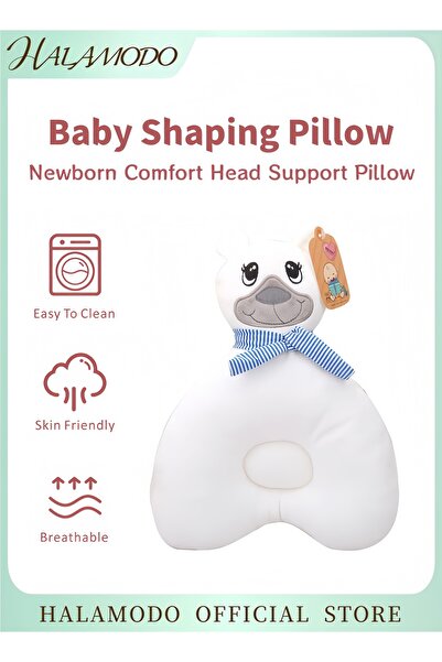 HALAMODO وسادة تشكيل رأس الأطفال بتصميم دب كرتوني، مصنوعة من إسفنج ناعم يسمح ...