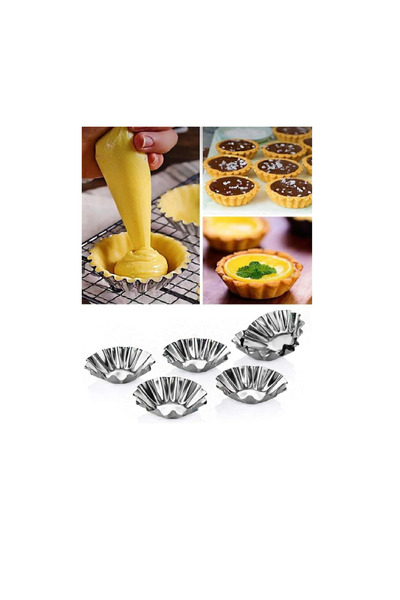 KBR HOME 6 Adet Tartolet Kalıbı Kek Kurabiye Tart Kalıbı
