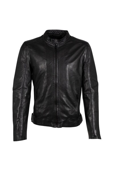 mauritius Geaca de Piele Barbati Gipsy Neagra Asher