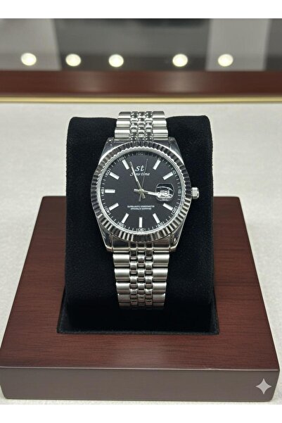 Feronnucci ساعة يد رجالية بسوار معدني من الفولاذ مع تقويم تناظري + هدية سوار +