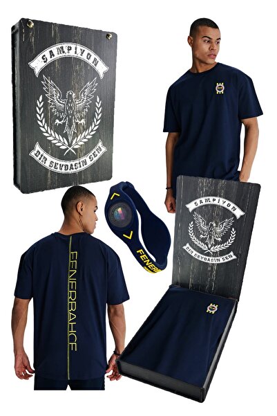 Fenerbahçe Men's Tribun Oversize Fit Karyoka Stitched T-Shirt Laser+Ankle-Length