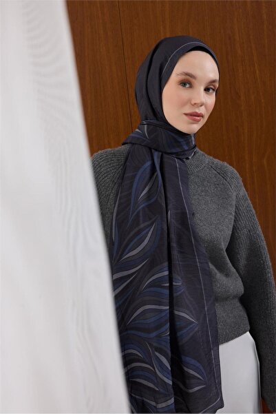 Silk Home Şal din viscoză Mayda, mov, albastru închis, cu model de valuri, în...