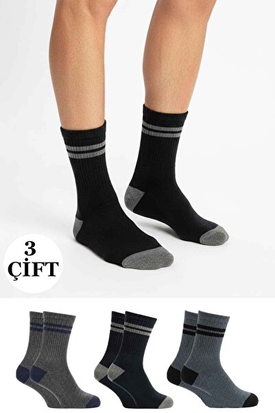 KARDEŞLER ÇORAP Men's Wool Towel Socks 3 Pack