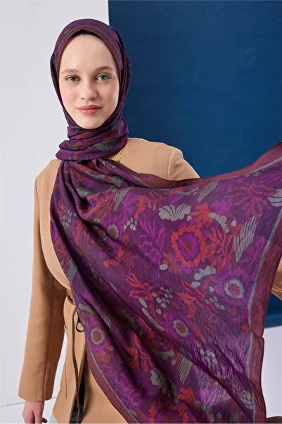 Silk Home Urban Hours Aqua Whisper Purple Mayda Shawl 190X70