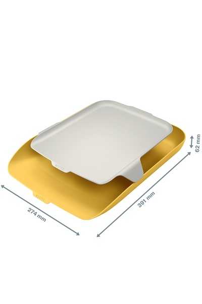 Leitz Tavita documente Cosy, PS, A4, cu organizator, galben chihlimbar