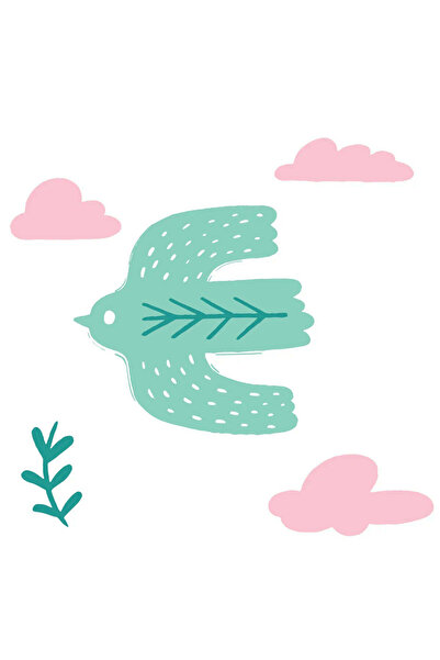 itsybitsy Bird of Life Mint Baby Blanket, 100 X 150 cm