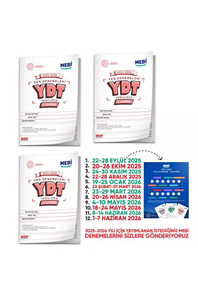 Karakutu Yayınları 2026 ÖSYM YKS-YDT MEBİ OGM Deneme 1.-2.-3. Paketi Güncel 3...