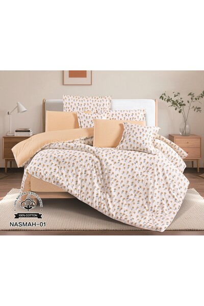 Red Rose Nasma double bedsheet made of 100% cotton for those seeking comforta...