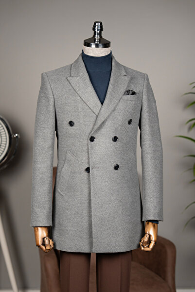 Terzi Ayhan Classics Ανδρικό παλτό Terzi Ayhan με μυτερό γιακά εφαρμοστό