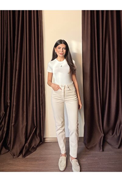 LOISY Blugi pentru femei Boy Fit tiv nefinisat