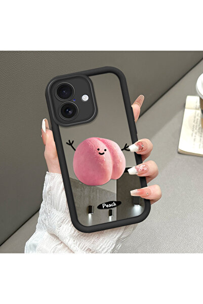 ucuc حافظة سيليكون سوداء مقاومة للسقوط متوافقة مع آيفون 16 مع أنماط فواكه وسط...