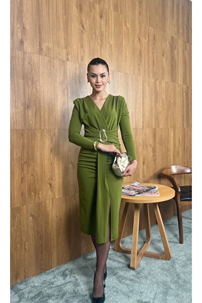 MY GRS OLİPS KEMER DETAYLI ELBİSE