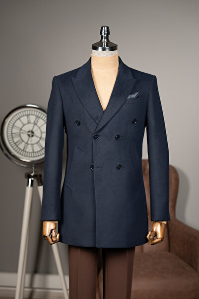 Terzi Ayhan Classics Tailor Ayhan Pointed Collar Slim Fit Men's Coat