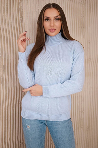 UniqueStore.ro Light blue sweater with wool content