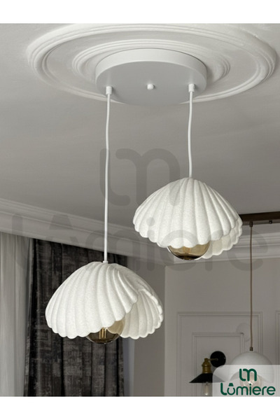 lumiere Design İnci Iskandinav &bohem Tarz 2'li Sarkıt Avize -Profesyonel Tas...