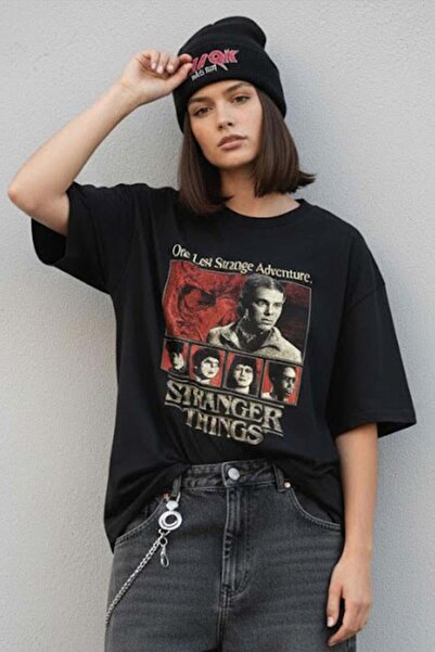 Karakedi Black Stranger Things „One Last Strange Adventure” unisex tricou