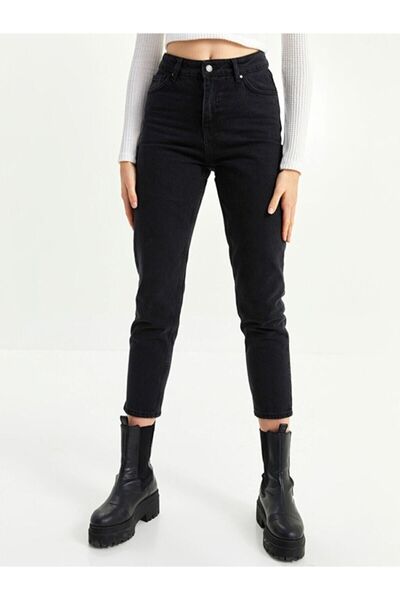 JAXEN بنطلون جينز أسود للنساء NS-41510