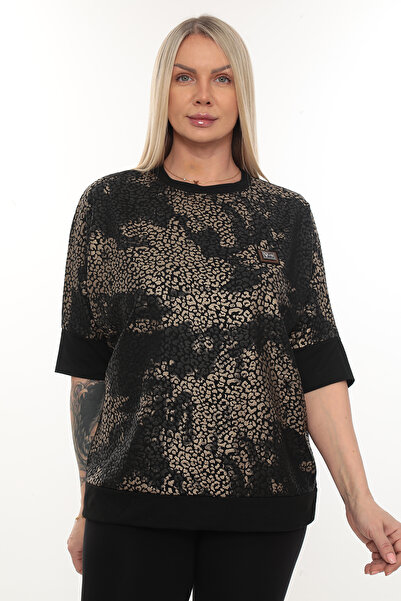 QRUVAZE Crew Neck Patterned Viscose