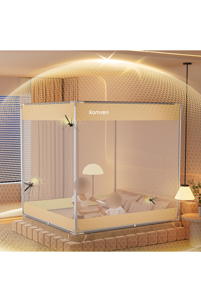 Generic A household mosquito net, includes an installation frame, stable and not easy to collapse.