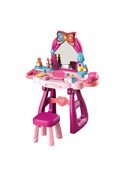 Matadi Dressing table with mirror and stool, music and lights Deluxe Pink