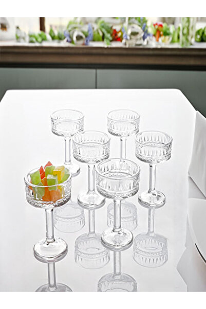 Kosova KRİSTAL 6’LI KAHVE YANI AYAKLI SUNUMLUK