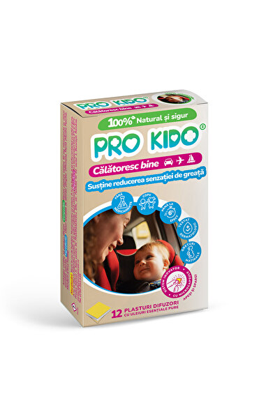 Eom plasturi pentru rău de mișcare, copii, Pro Kido, Călătoresc bine!, 12 bucăți