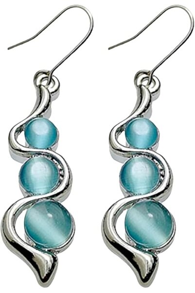 Arabest Egg flower hook earrings with cubic zirconia, exclusively for women