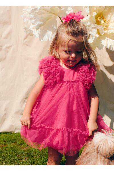 Abel & Lula فستان مايورال أبيل لولا للفتيات الصغيرات رودوس باللون الوردي