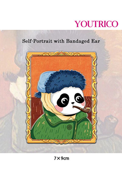 Youtrico Panda Art Fridge Magnet - Wooden Masterpiece Sticker Set