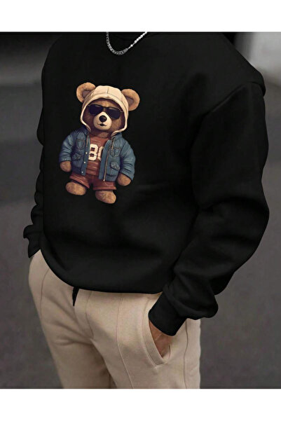 Ordorin سويت شيرت تيدي بير مطبوع للجنسين