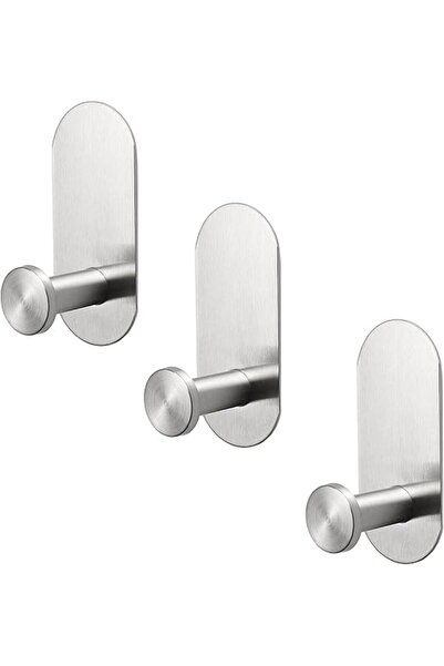Arabest 3 Pack Heavy Duty Sticky Towel/Robe Hook, Waterproof Stainless Steel ...