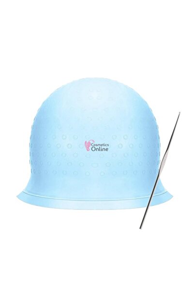 amelie Casca pentru suvite din silicon - Magicap RZ005D - Albastra cu croseta