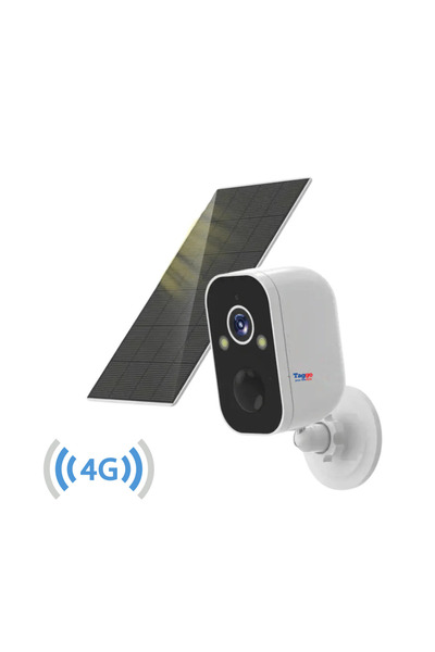 Taggo Cameră de supraveghere 4G cu alimentare solară, cartelă SIM 2K, 4MP, baterie încorporată, control prin aplicație, IP66