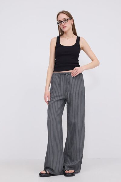 Meşe Moda Striped Wide Leg Pants