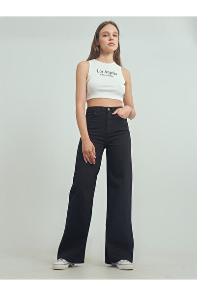 JAXEN NS-90420 Cel mai frumos ton de negru, blugi negri casual, care nu se decolorează, pentru femei