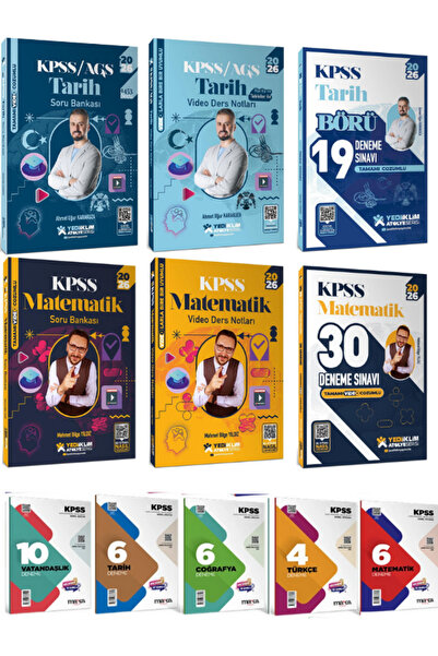 Yediiklim Yayınları Yediiklim 2026 KPSS Atölye Serisi Matematik+Tarih FULL SET