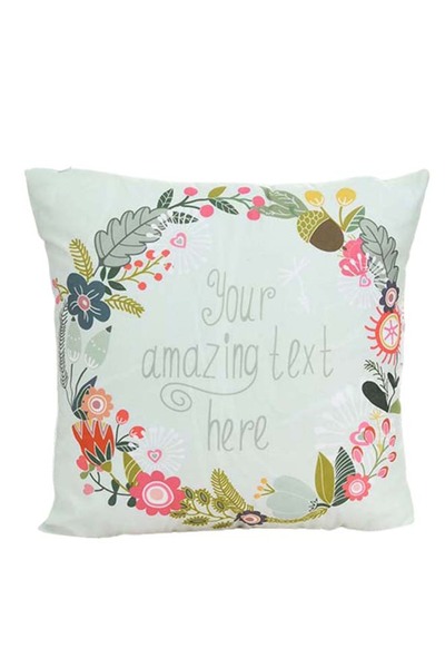 Modern home Square design cushion cover with multicolored flannel print, 45 x 45cm