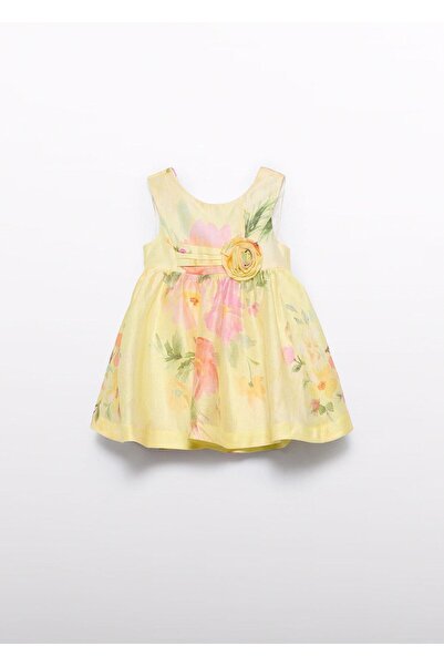 Abel & Lula فستان مايورال أبيل لولا للفتيات الصغيرات أفينيون باللون الأصفر