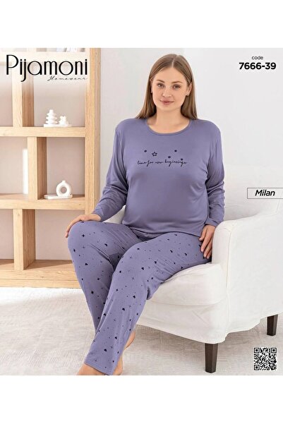 Pijamoni MİLAN BATTAL PİJAMA TAKIMI GENİŞ KALIP, TAM KONFOR.