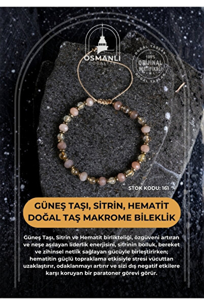 OSMANLI DOĞAL TAŞ Certified Amethyst, Turquoise and Citrine Natural Stone Mac...