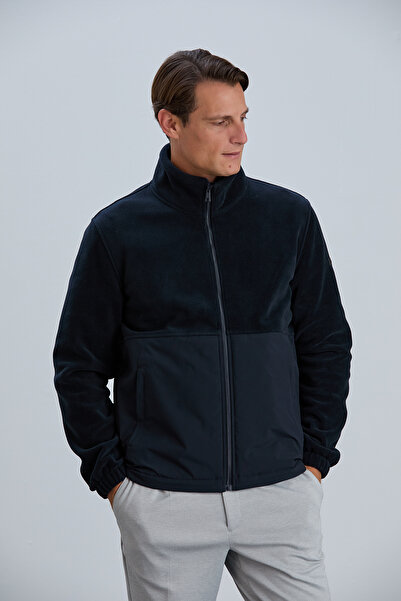 PIQUE ΑΝΔΡΙΚΟ ΠΑΛΤΟ Ανδρικό παλτό από ύφασμα φλις με επένδυση