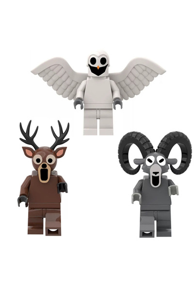 Choice 4-3pcs New 99 Nights In The Forest Deer Building Blocks Toys, Forest Monster Owl Goat Model Blocks,