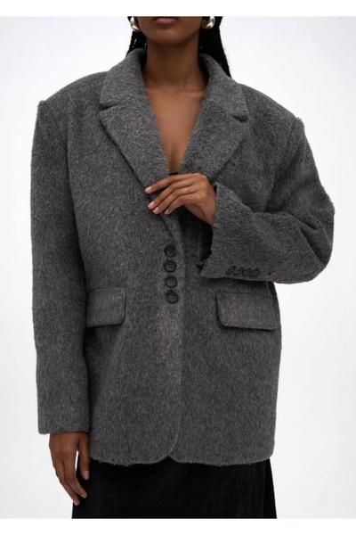 Abasic Gri blazer ceket
