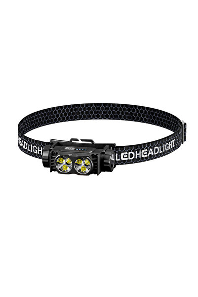 Choice Built-in Battery White 6 LED headlamp Fishing headlight Torch Hunting Type-C USB 3 Modes lamp Campin