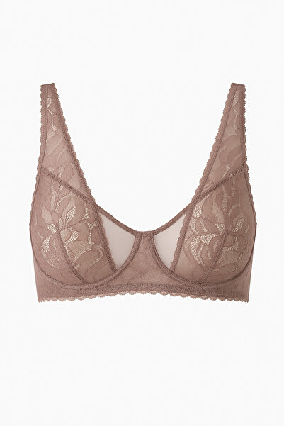 Hays Kadın Dantelli Balenli Kapsız Sütyen