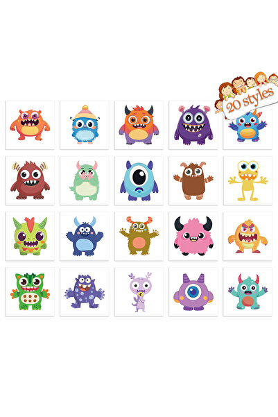 Choice 20PCS 20PCS Monster Tattoo Stickers with High Beauty and High Sense Ta...