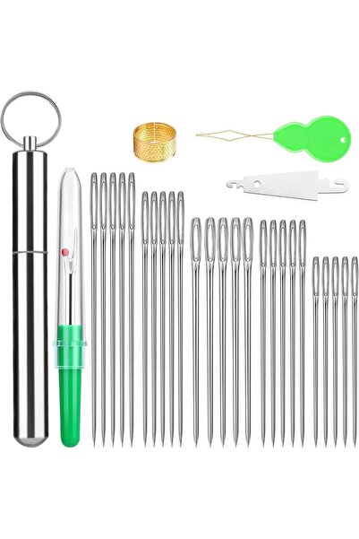 Choice 25PCS MIUSIE Embroidery Needles 25PCS Large Eye Sewing Needles 5 Size Hand Sewing Needles with Alumi